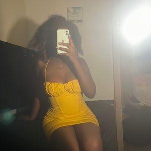 Fashion nova yellow dress